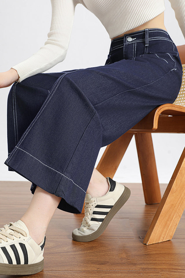 High-Waisted Loose Fit Wide-Leg Pants - liwisi