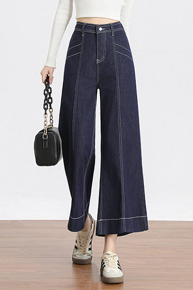 High-Waisted Loose Fit Wide-Leg Pants - liwisi