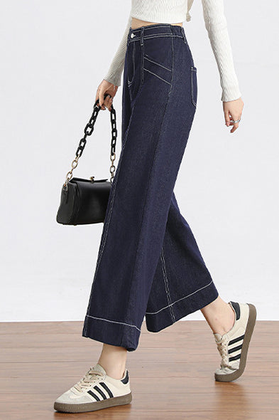 High-Waisted Loose Fit Wide-Leg Pants - liwisi