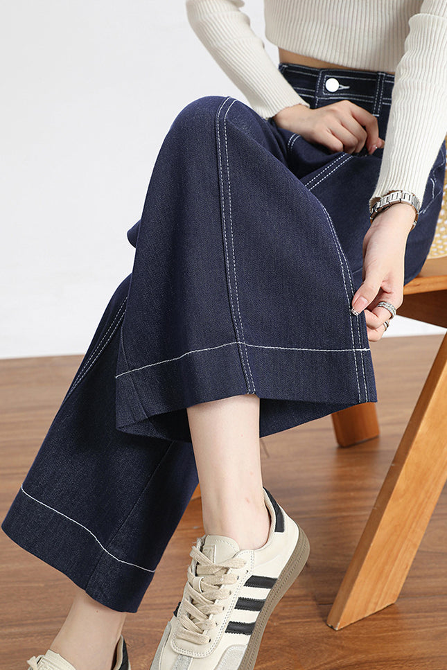 High-Waisted Loose Fit Wide-Leg Pants - liwisi