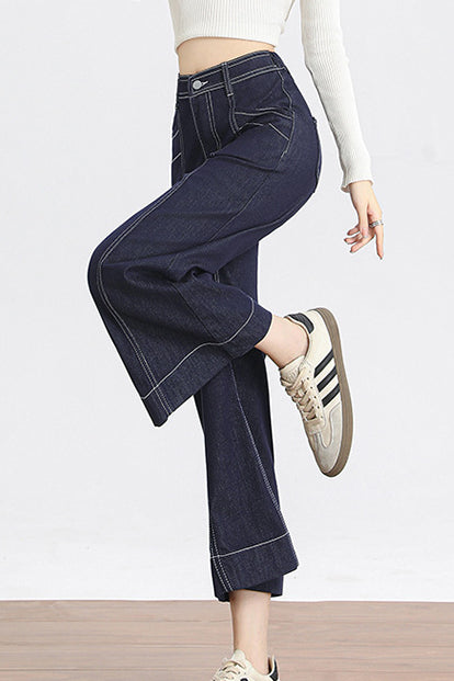 High-Waisted Loose Fit Wide-Leg Pants - liwisi