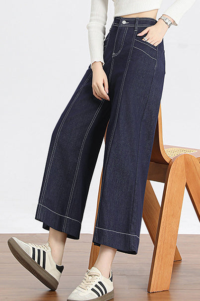High-Waisted Loose Fit Wide-Leg Pants - liwisi