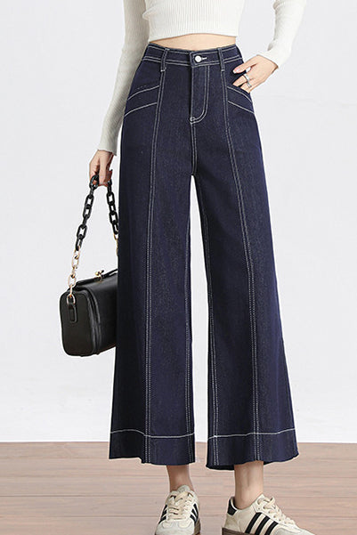 High-Waisted Loose Fit Wide-Leg Pants - liwisi
