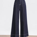High-Waisted Loose Fit Wide-Leg Pants - liwisi