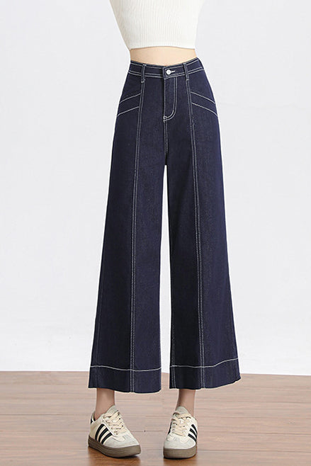 High-Waisted Loose Fit Wide-Leg Pants - liwisi