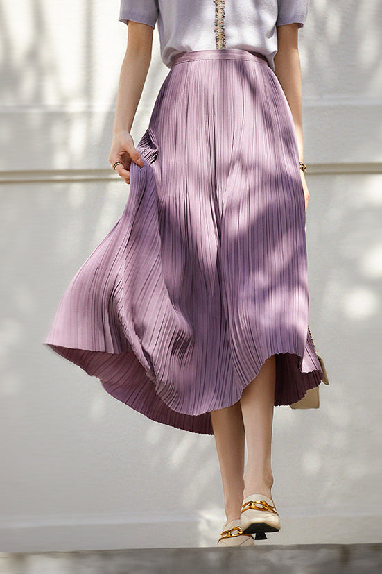 Elegant Draped Fabric Midi Skirt - liwisi