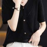 Elegant V-Neck Knit Sweater - liwisi