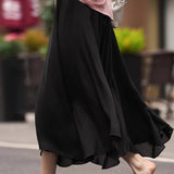 Elegant Flowing Midi Skirt - liwisi