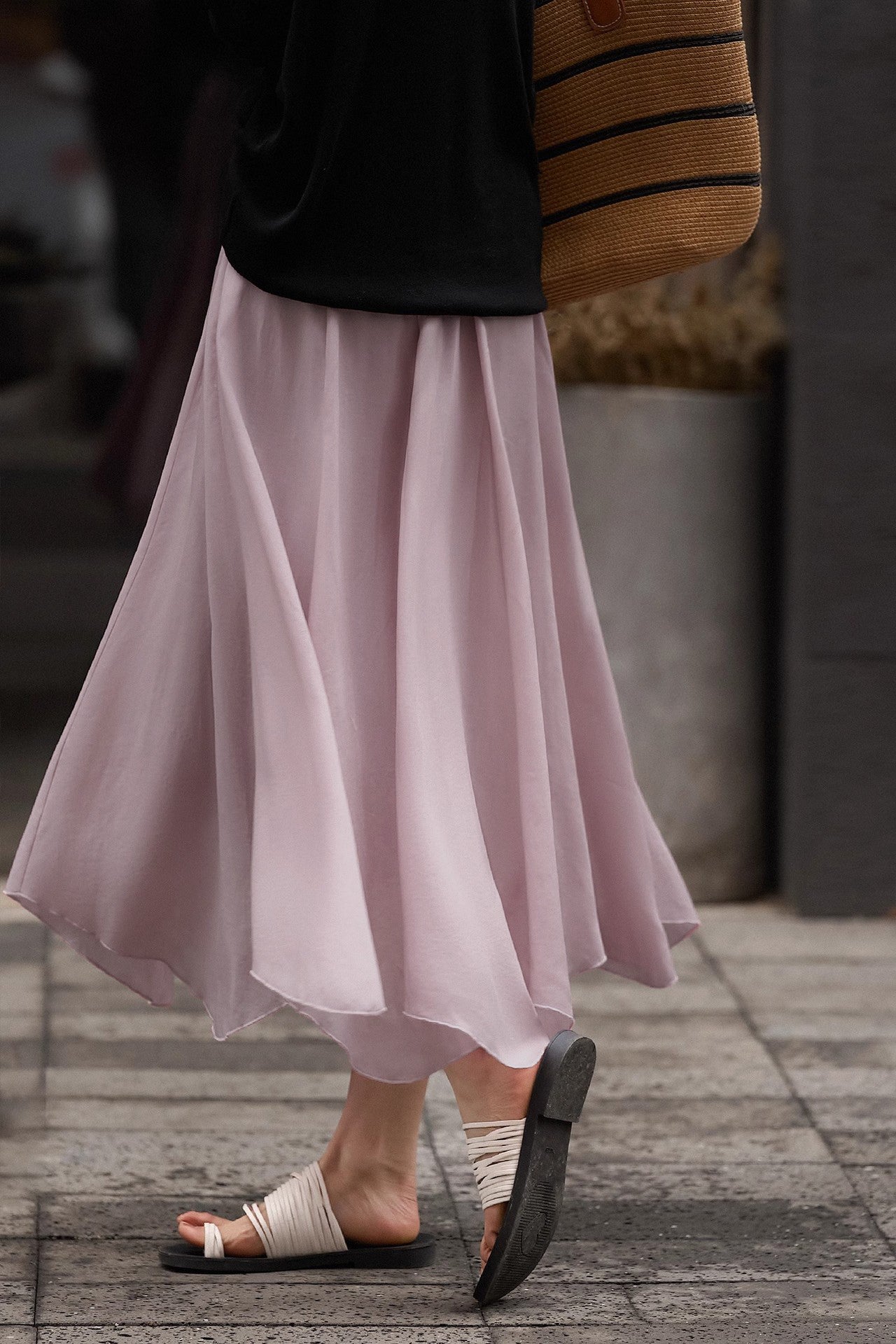 Elegant Flowing Midi Skirt - liwisi