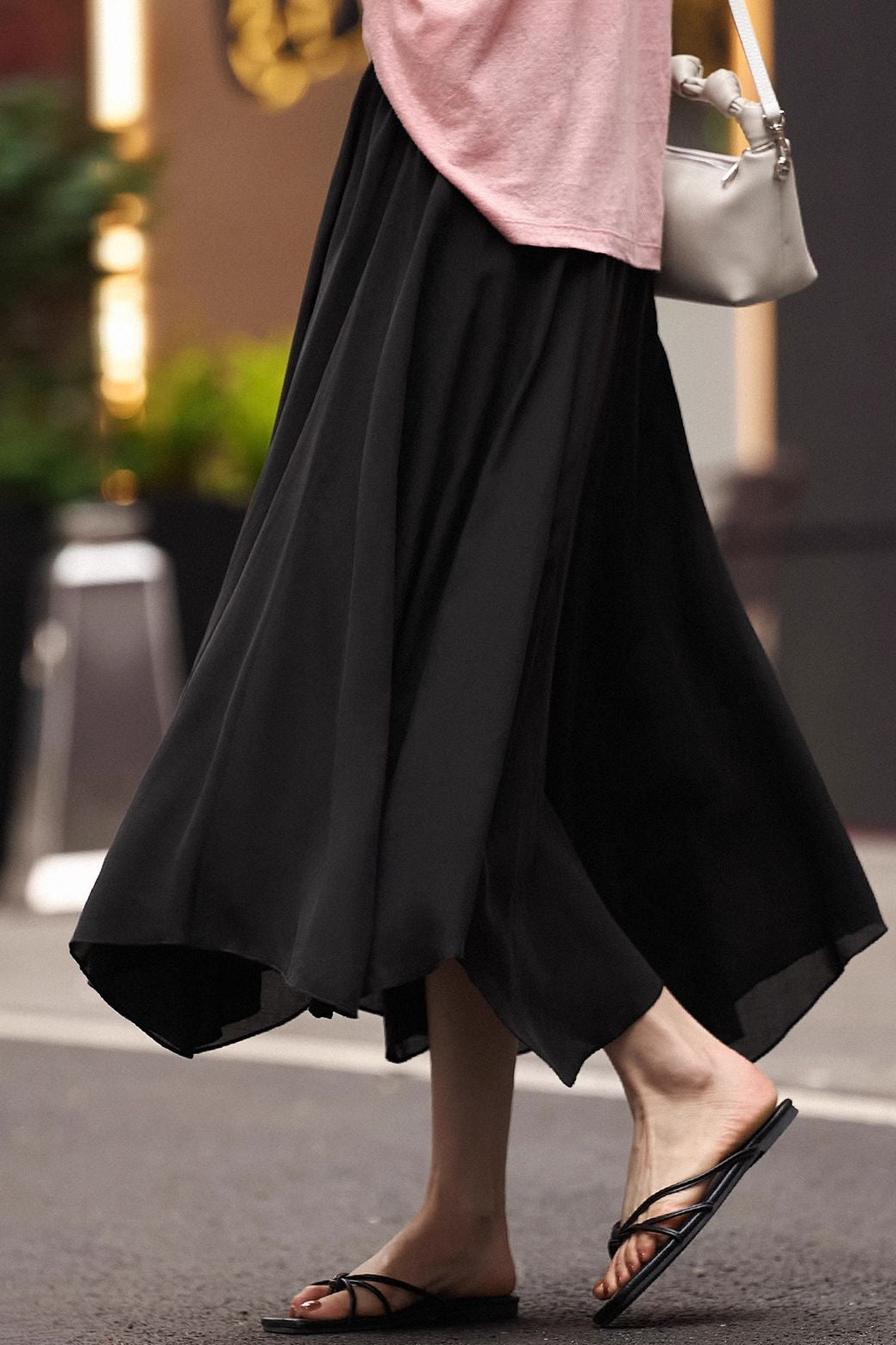 Elegant Flowing Midi Skirt - liwisi