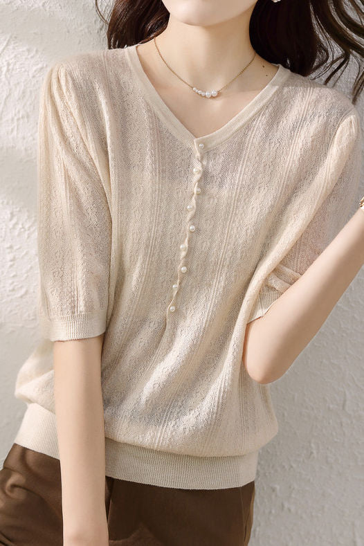 Lady-like Elegant Knit Sweater - liwisi