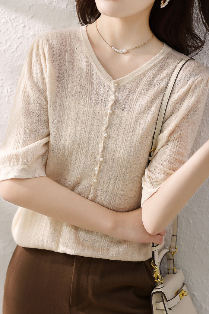 Lady-like Elegant Knit Sweater - liwisi