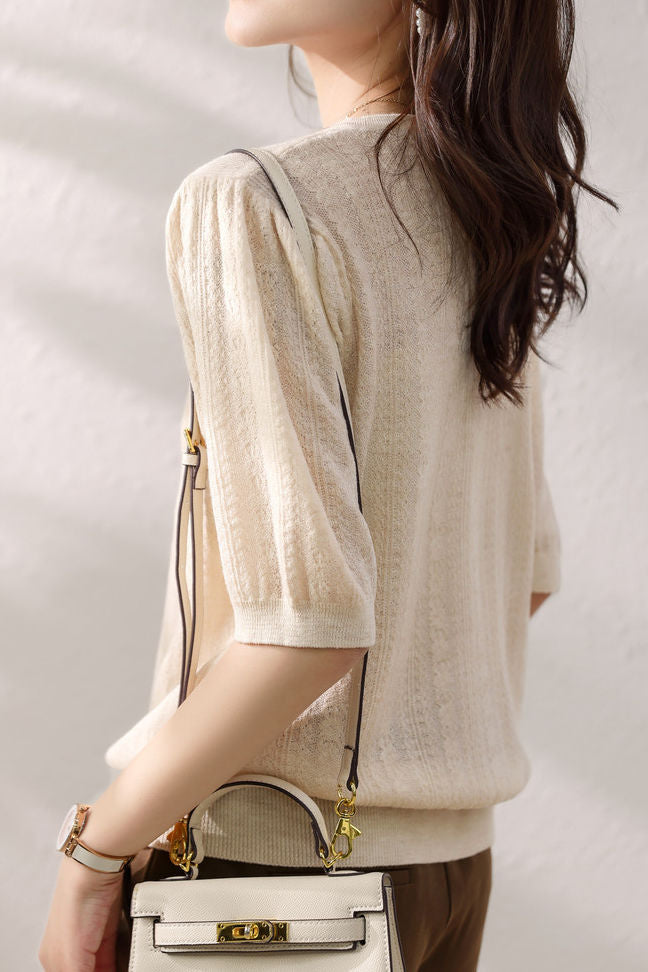 Lady-like Elegant Knit Sweater - liwisi