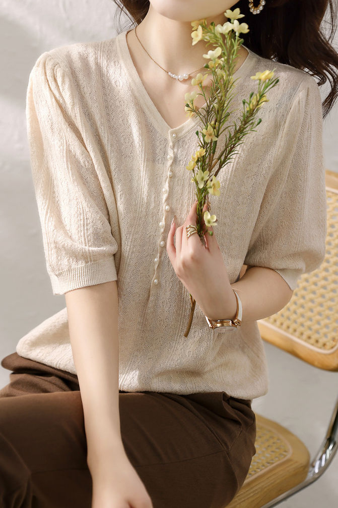 Lady-like Elegant Knit Sweater - liwisi