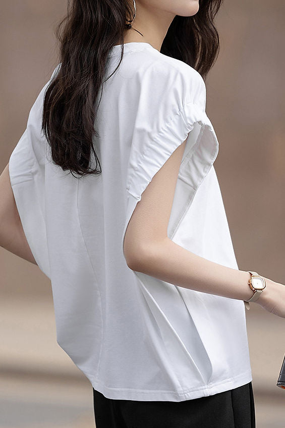 Loose Relaxed Cap Sleeve - liwisi