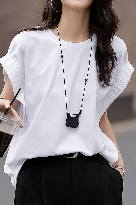Loose Relaxed Cap Sleeve - liwisi