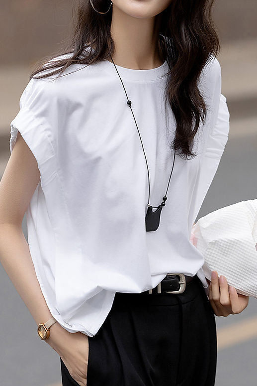 Loose Relaxed Cap Sleeve - liwisi