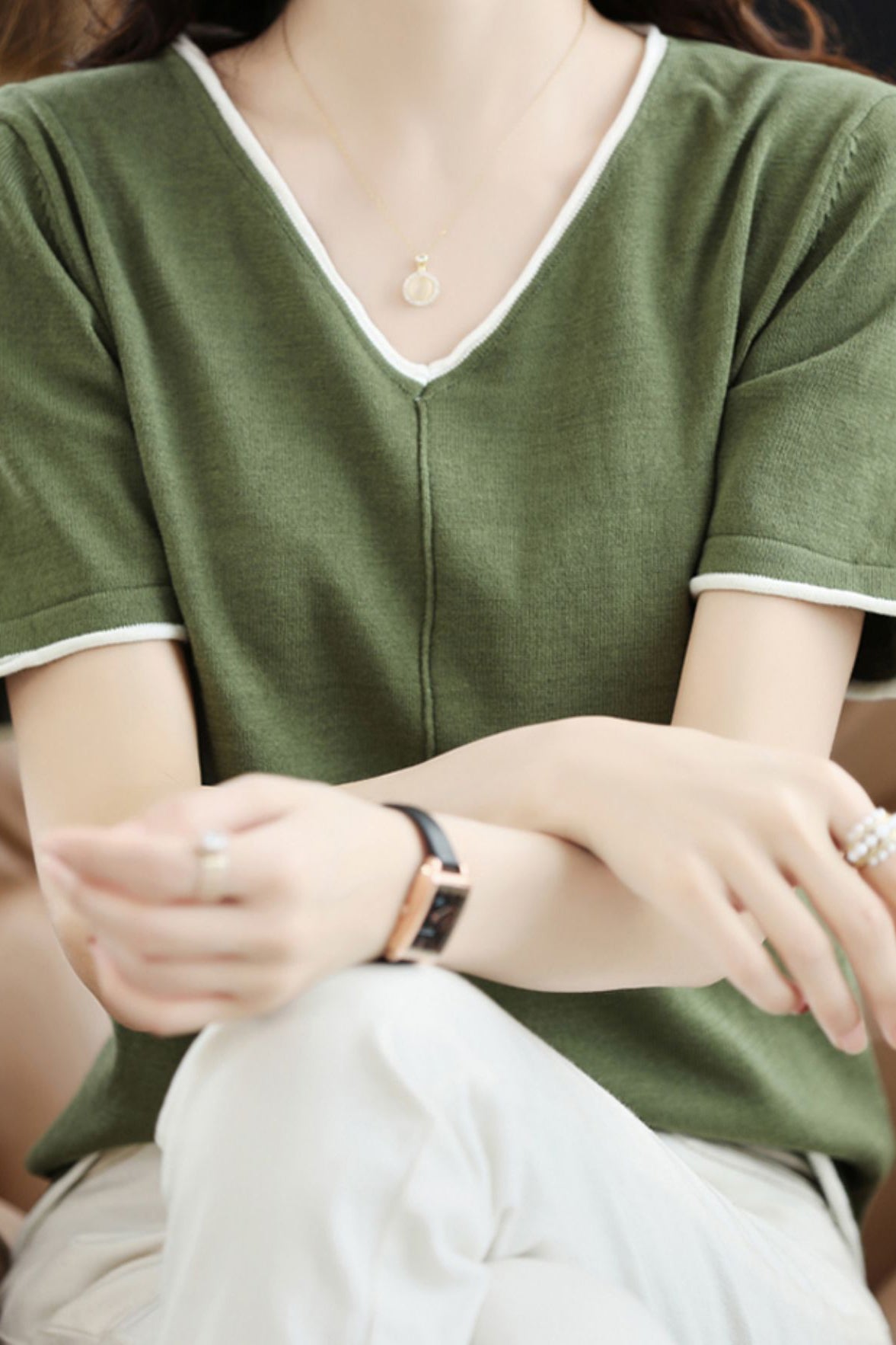 Loose Versatile Knit Short Sleeve - liwisi
