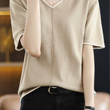 Loose Versatile Knit Short Sleeve - liwisi
