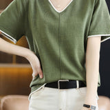 Loose Versatile Knit Short Sleeve - liwisi