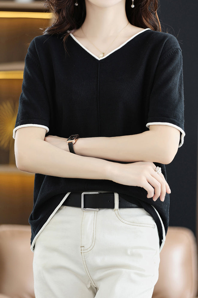 Loose Versatile Knit Short Sleeve - liwisi