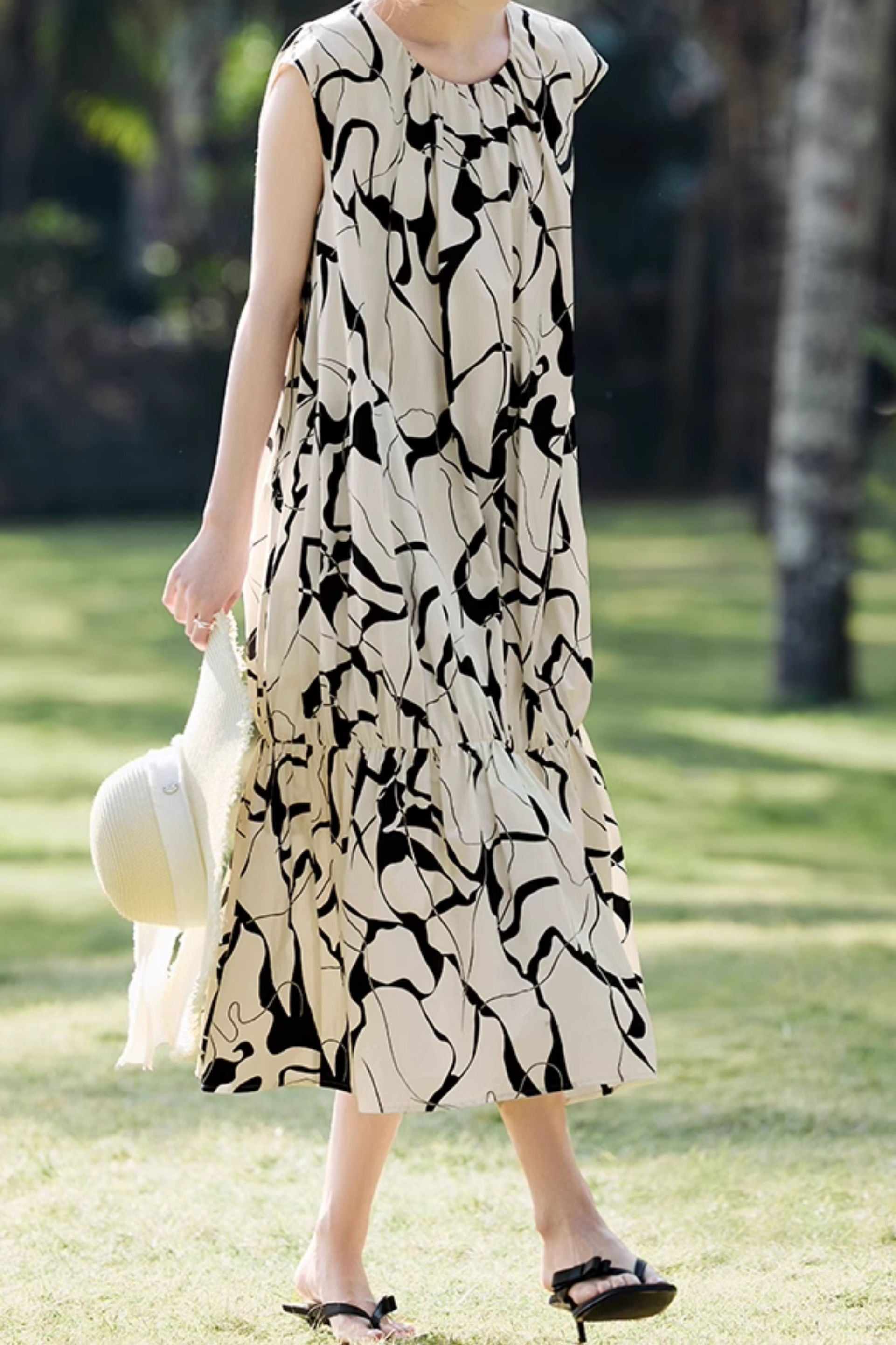 Color Block Sleeveless Dress - liwisi