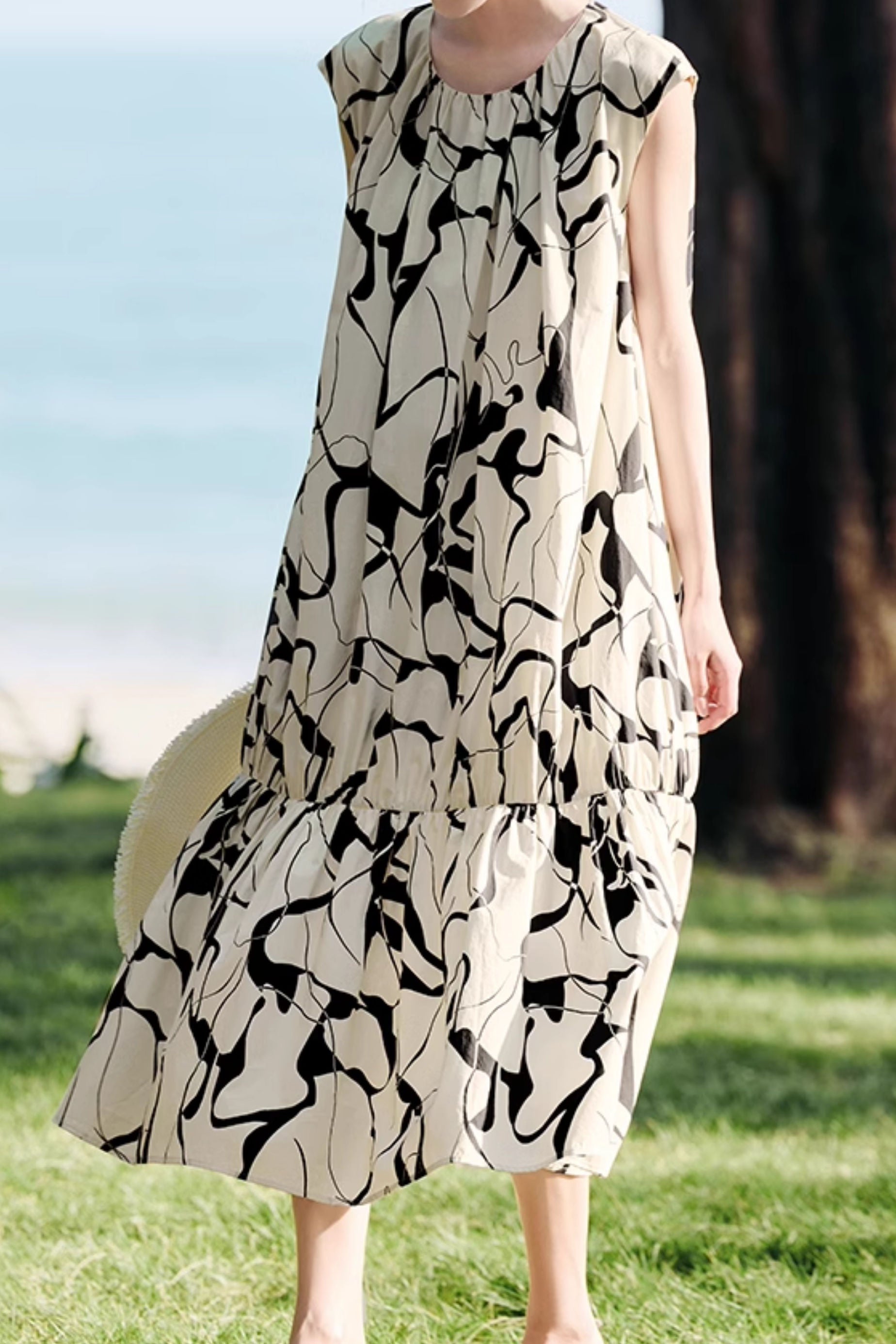 Color Block Sleeveless Dress - liwisi