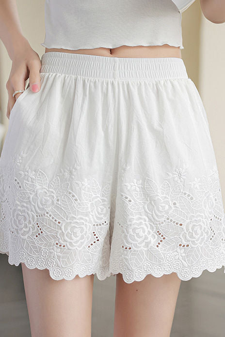 Embroidered Lace Underwear Shorts - liwisi