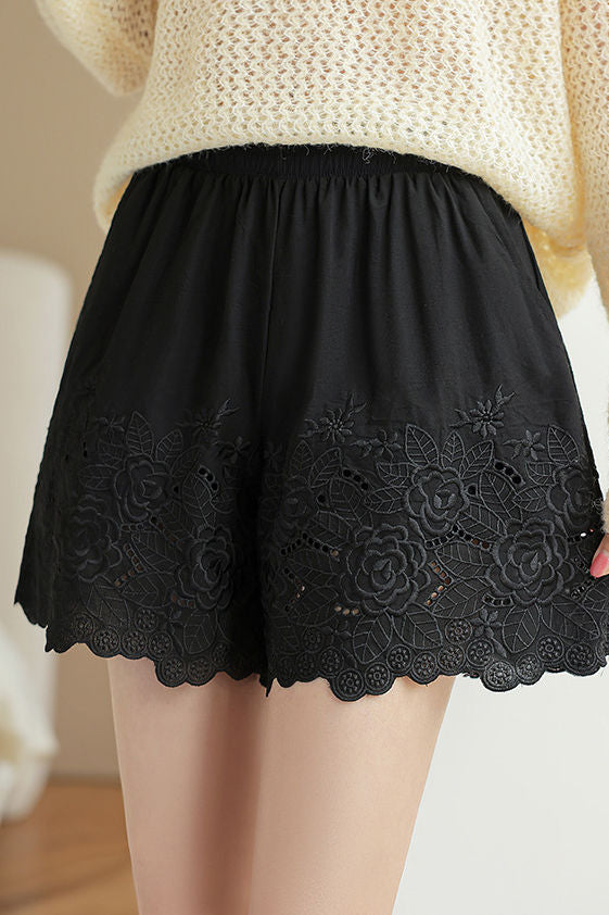 Embroidered Lace Underwear Shorts - liwisi