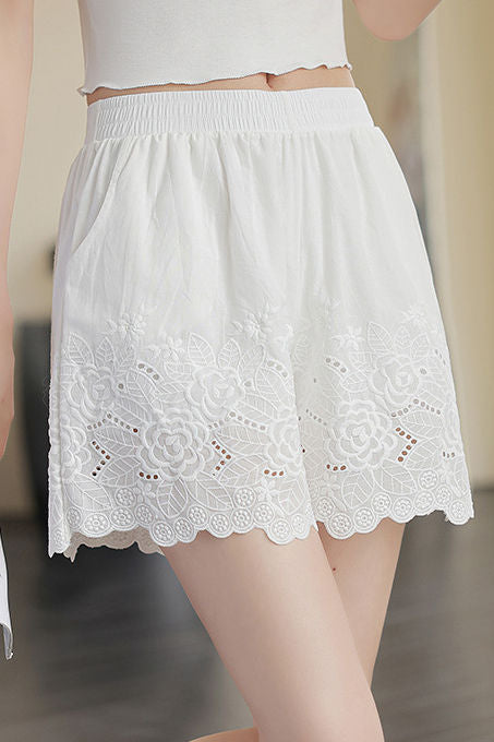 Embroidered Lace Underwear Shorts - liwisi