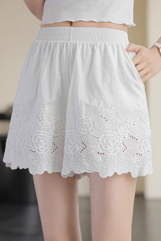 Embroidered Lace Underwear Shorts - liwisi