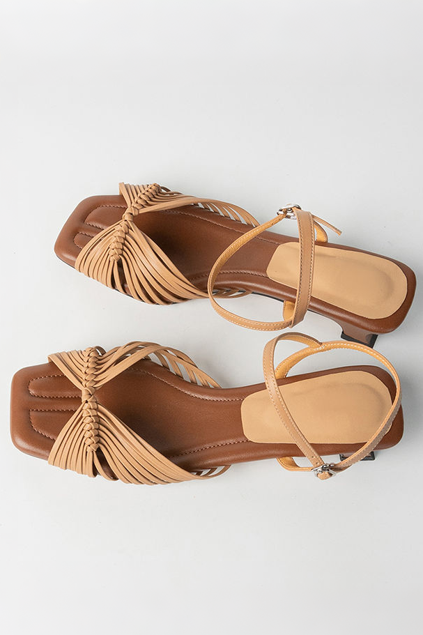 French Woven Hollow Resort Sandals - liwisi