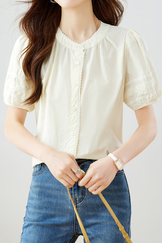 Minimalist Solid Color Shirt - liwisi