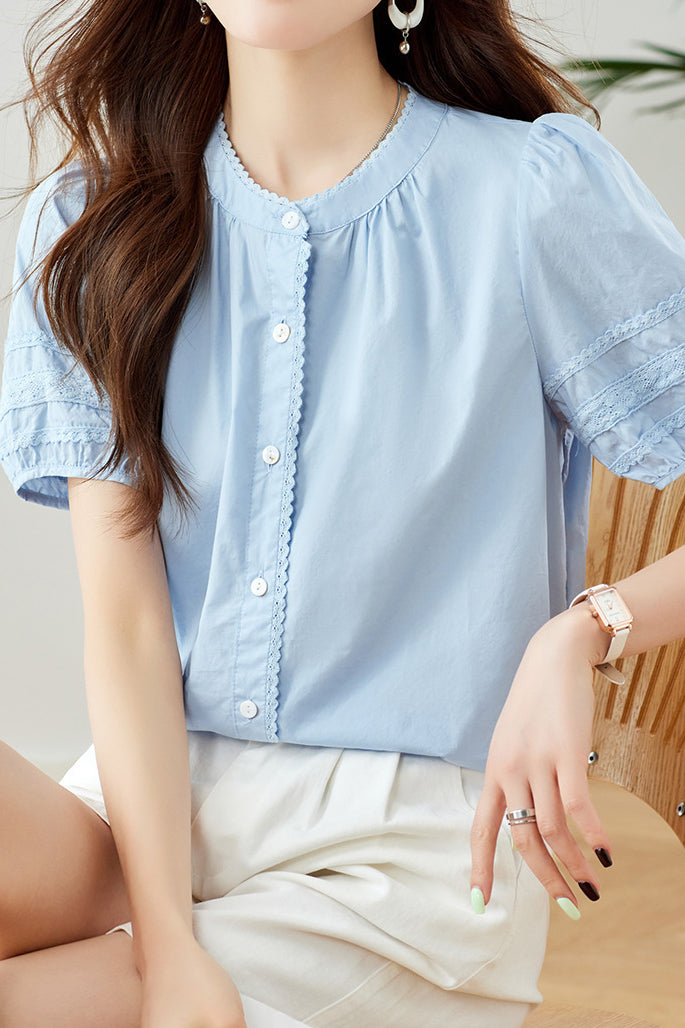 Minimalist Solid Color Shirt - liwisi