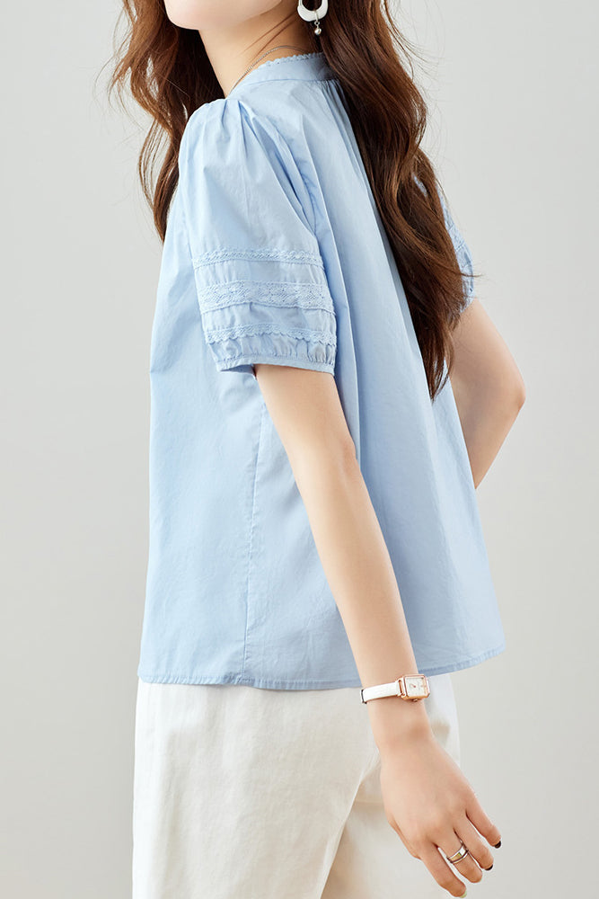 Minimalist Solid Color Shirt - liwisi