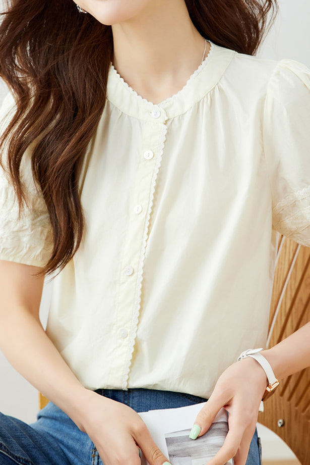 Minimalist Solid Color Shirt - liwisi