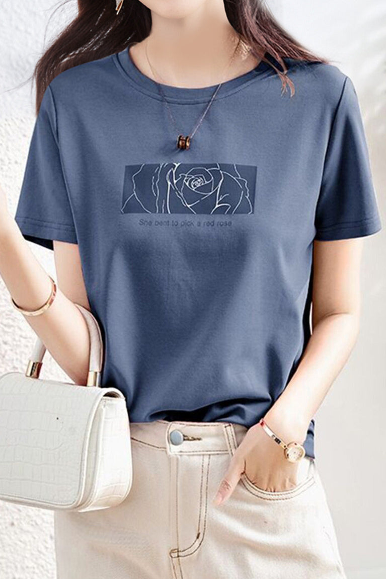 Casual Commuter Printed T-shirt - liwisi