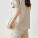 Striped Color Block Three-Piece Set - liwisi