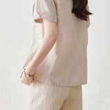 Striped Color Block Three-Piece Set - liwisi