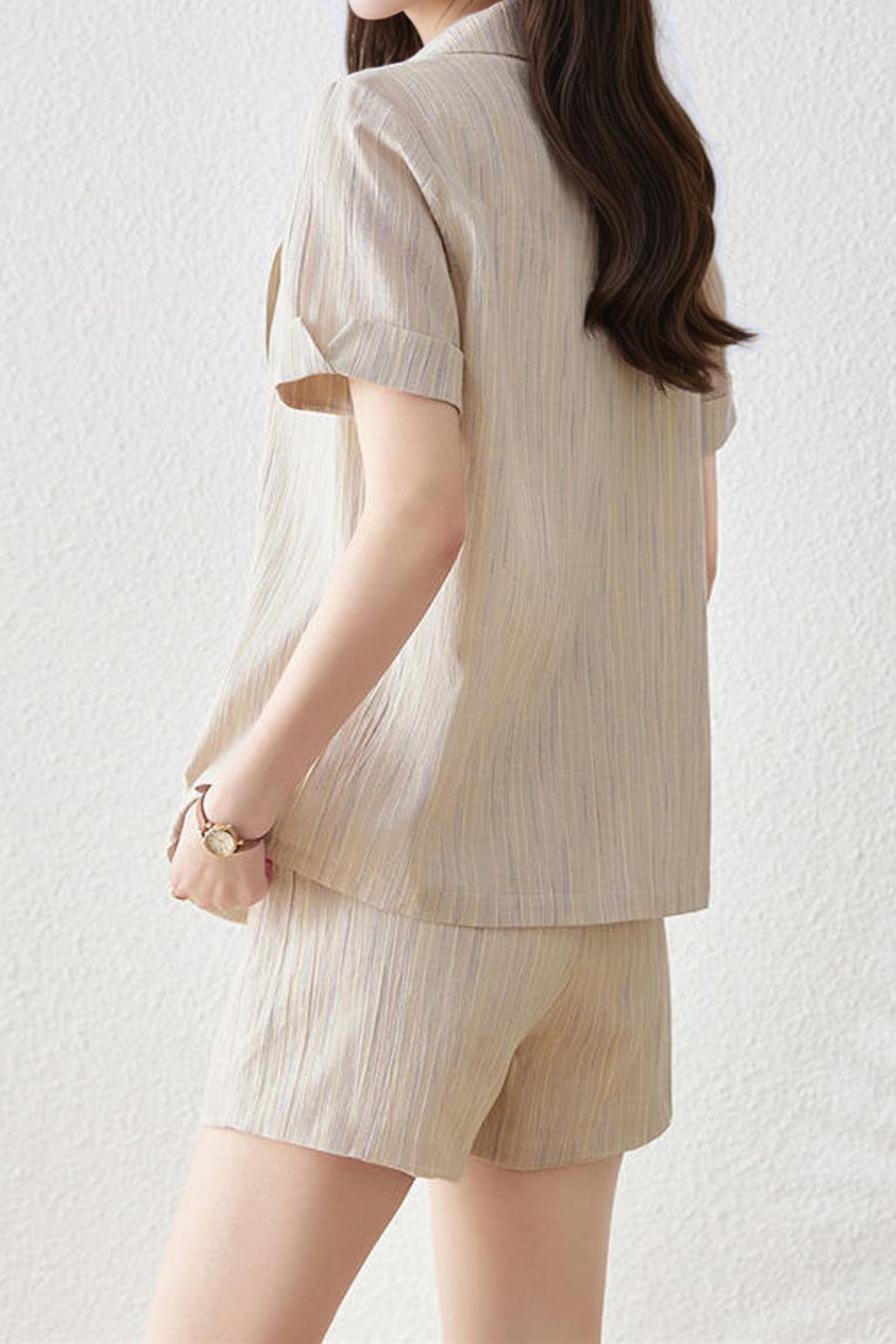 Striped Color Block Three-Piece Set - liwisi