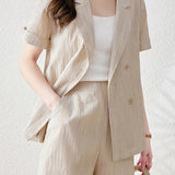 Striped Color Block Three-Piece Set - liwisi