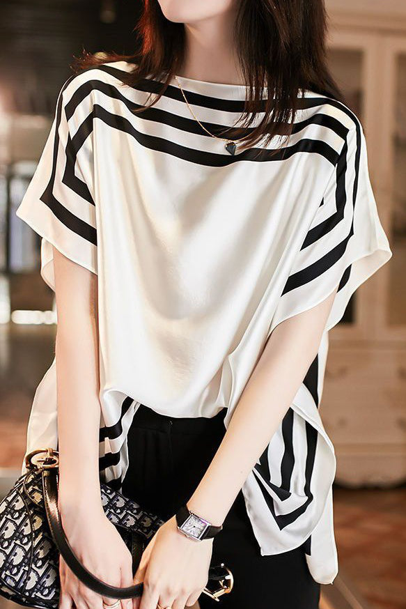 Two-Piece Striped Printed Top - liwisi