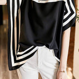 Two-Piece Striped Printed Top - liwisi