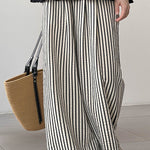 Loose Straight Stripe Pants - liwisi