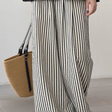Loose Straight Stripe Pants - liwisi