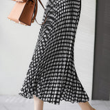 Vintage Plaid Pleated Skirt - liwisi