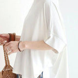 Comfortable batwing sleeve T-shirt - liwisi