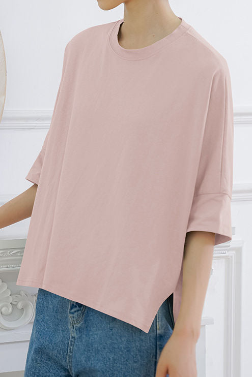 Comfortable batwing sleeve T-shirt - liwisi