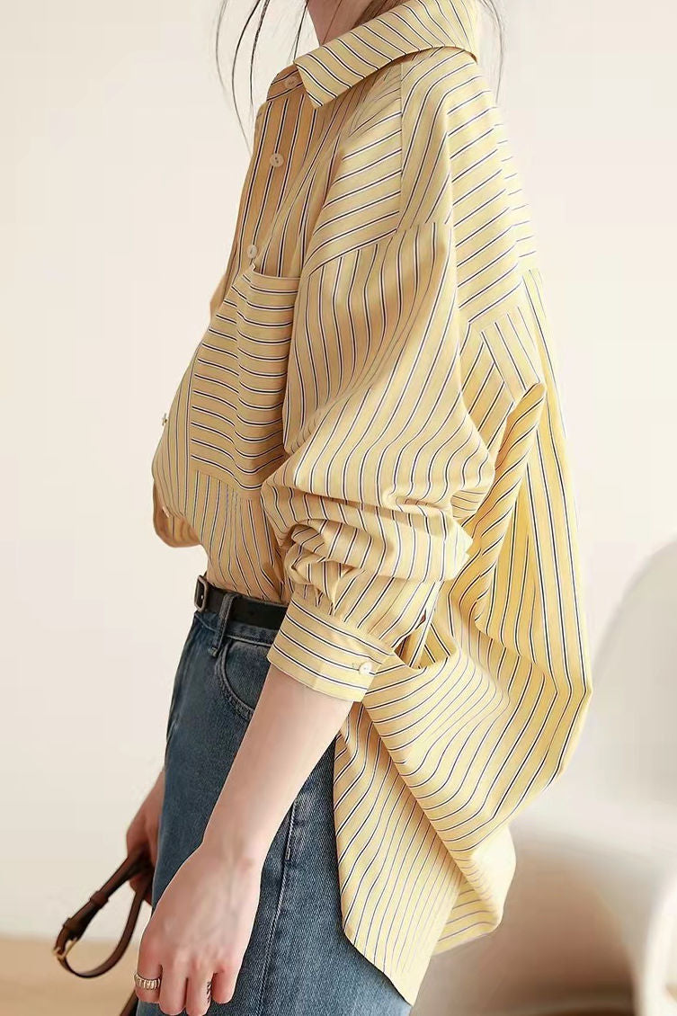 Casual stylish striped shirt - liwisi