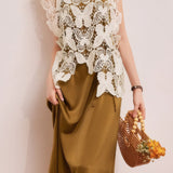 Butterfly hollow tank dress two-piece set - liwisi